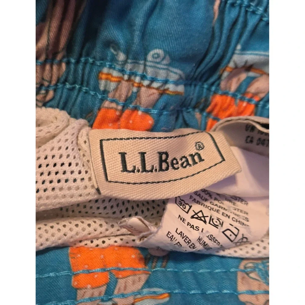 L.L. Bean Sloth‎ Surfboard Print Swim Trunks Youth Size 3T Multicolor